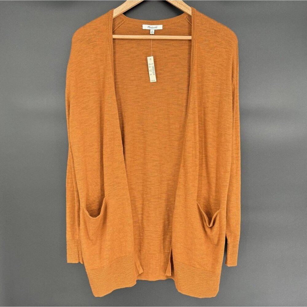 NWT Madewell Women's Summer Ryder Cardigan Sweater XS Golden Pecan Lightweight